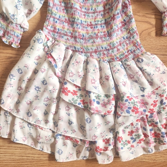 EUC Yvonne & Love Rainbow Floral Dress, Size M - Picture 2 of 7